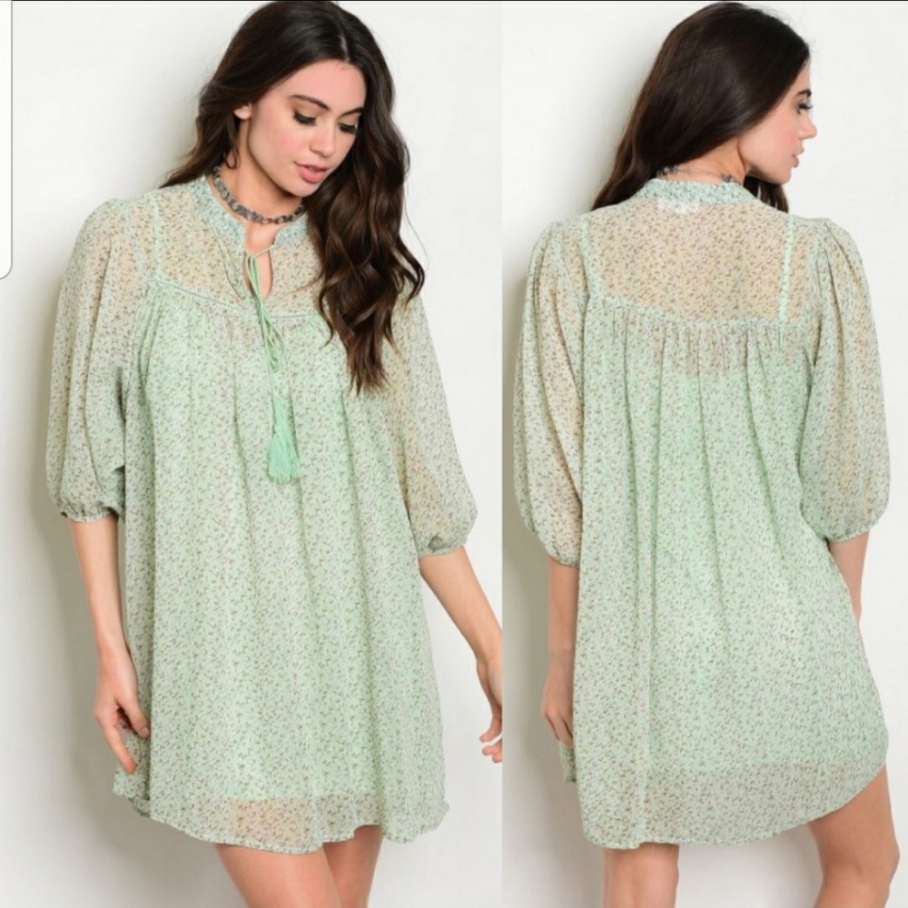 Spring/Summer Ready Green Mini Dress